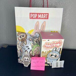 Authentic POPMART Macaron labubu; sesame bean